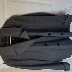 Mens Gray wool pea coat